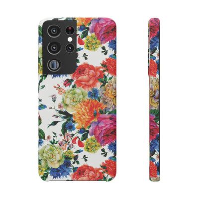 Snap Spring Flowers Cute Phone Cases for Samsung S24, S23, S22, S21, S20, Plus and Ultra, Iphone 16 Pro Max, Iphone 15, 14, 13, 12, 11, 10 - Studio40ParkLane