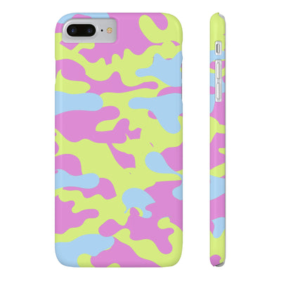 Blue Spring Camouflage Slim Cute Phone Cases for Iphones; | iPhone 15 Case | iPhone 15 Pro Max Case, Iphone 14, Iphone 14 Pro Max, Iphone 13