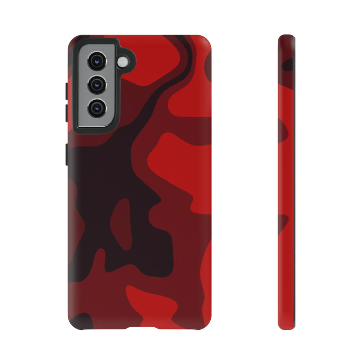 Cute Phone Case | Cool Camouflage Red Black Samsung Phone Case | Galaxy S23 Case, S22 Case, S21, S20 | 2 Layered Case - Studio40ParkLane