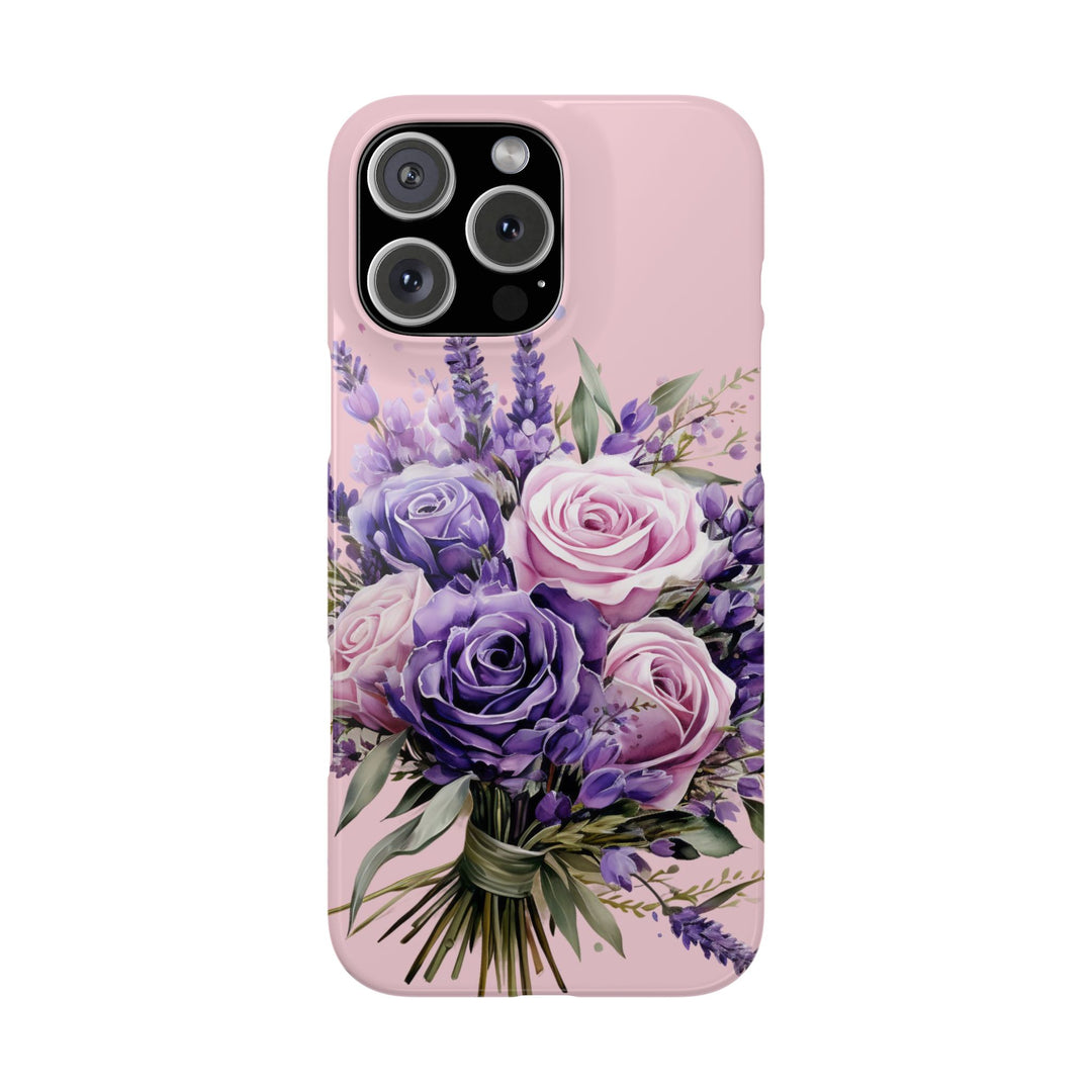 Slim Lavender Bouquet Flowers Cute Phone Cases for Iphone 16 Pro Max | iPhone 15 Case | iPhone 15 Pro Max Case, Iphone 14, Iphone 14 Pro Max, Iphone 13 12 11 8 7 - Studio40ParkLane