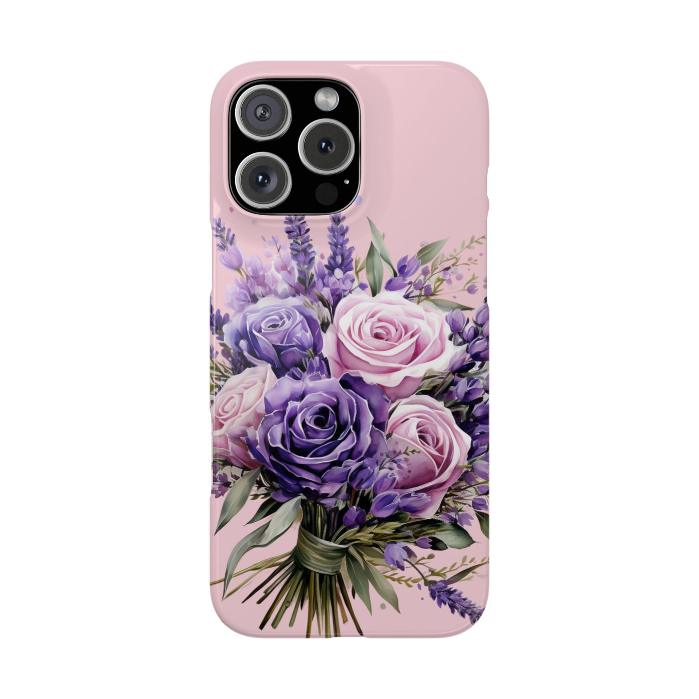 Slim Lavender Bouquet Flowers Cute Phone Cases for Iphone 16 Pro Max | iPhone 15 Case | iPhone 15 Pro Max Case, Iphone 14, Iphone 14 Pro Max, Iphone 13 12 11 8 7