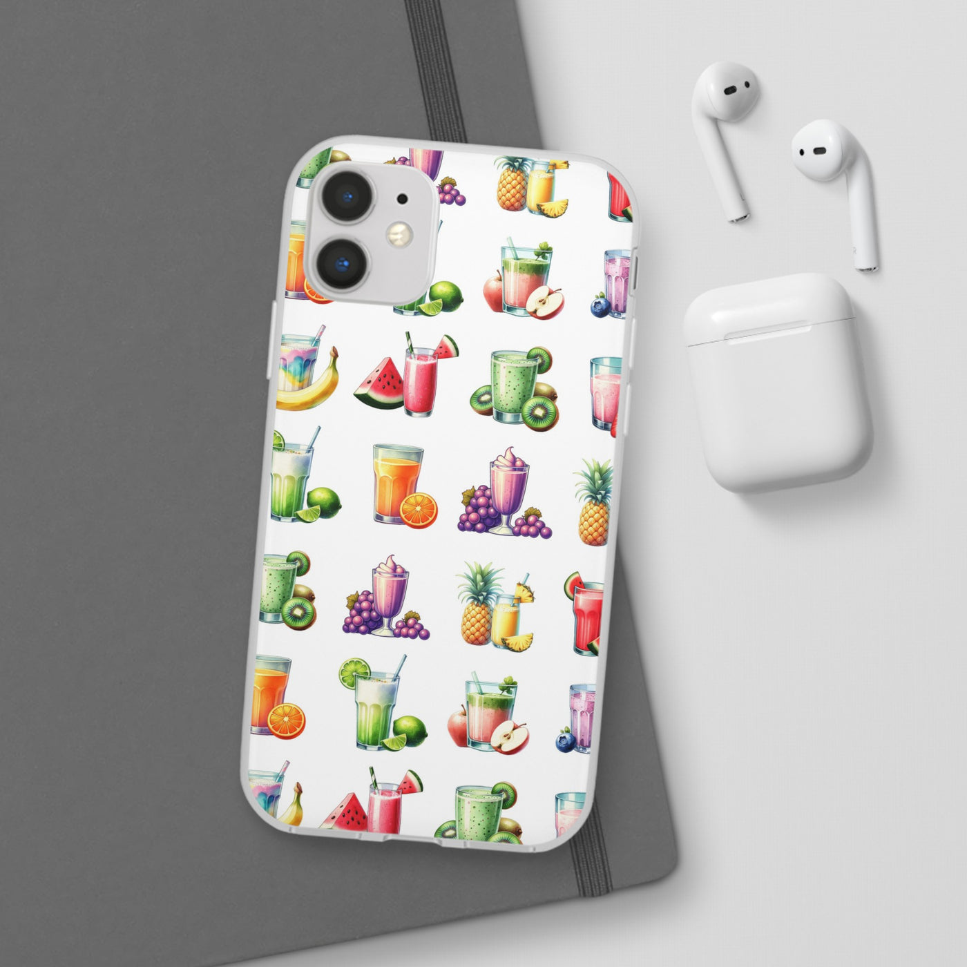 Cute Flexi Phone Cases, For Iphones and Samsung Galaxy Phones, Tropical Summer Fruit Cocktails, Galaxy S23 Phone Case, Samsung S22 Case, Samsung S21, Iphone 15, Iphone 14, Iphone 13