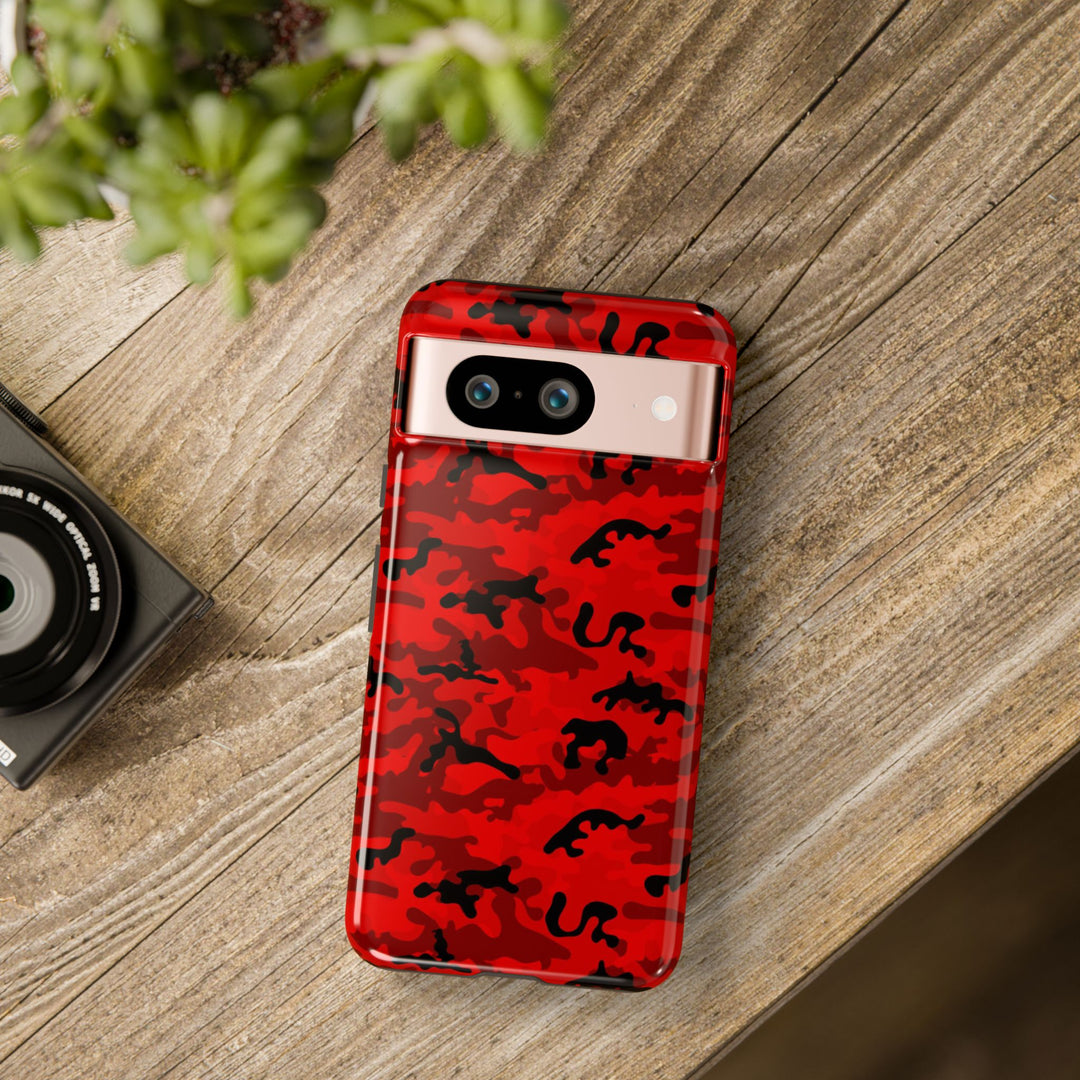 Impact Resistant, Red Camo Camouflage, Cute Phone Cases for Samsung S24, S23, S22, S21, IPhone 15 pro Iphone 14 pro Iphone 13 IPhone 12 Iphone 11 - Studio40ParkLane