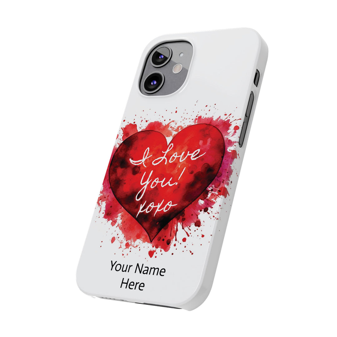 Slim Custom Personalized Valentine Love Gift for Her Cute Phone Cases for Iphone 16 Pro Max | iPhone 15 Case | iPhone 15 Pro Max Case, Iphone 14, 13, 12, 11, 10, 8, 7 - Studio40ParkLane