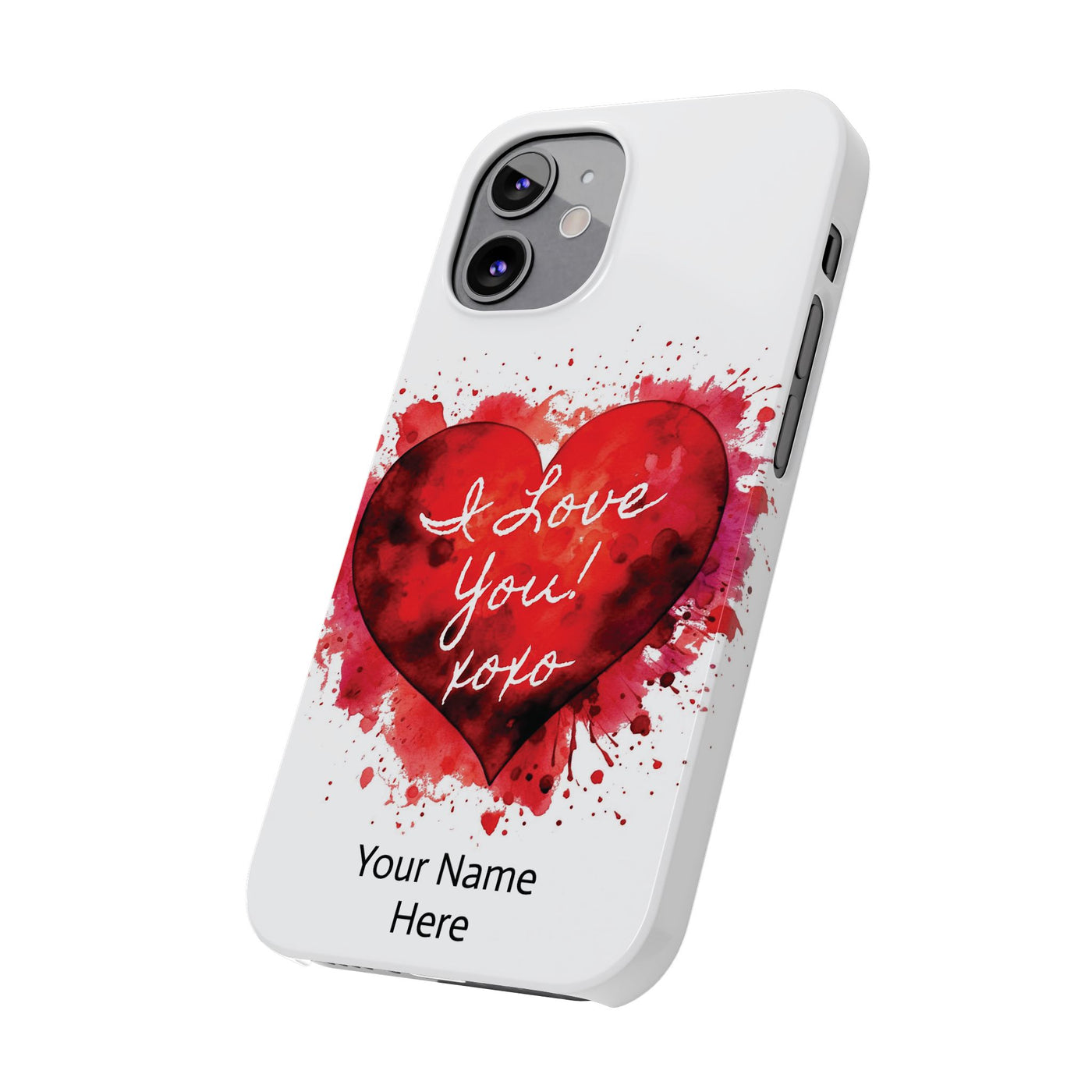 Slim Custom Personalized Valentine Love Gift for Her Cute Phone Cases for Iphone 16 Pro Max | iPhone 15 Case | iPhone 15 Pro Max Case, Iphone 14, 13, 12, 11, 10, 8, 7