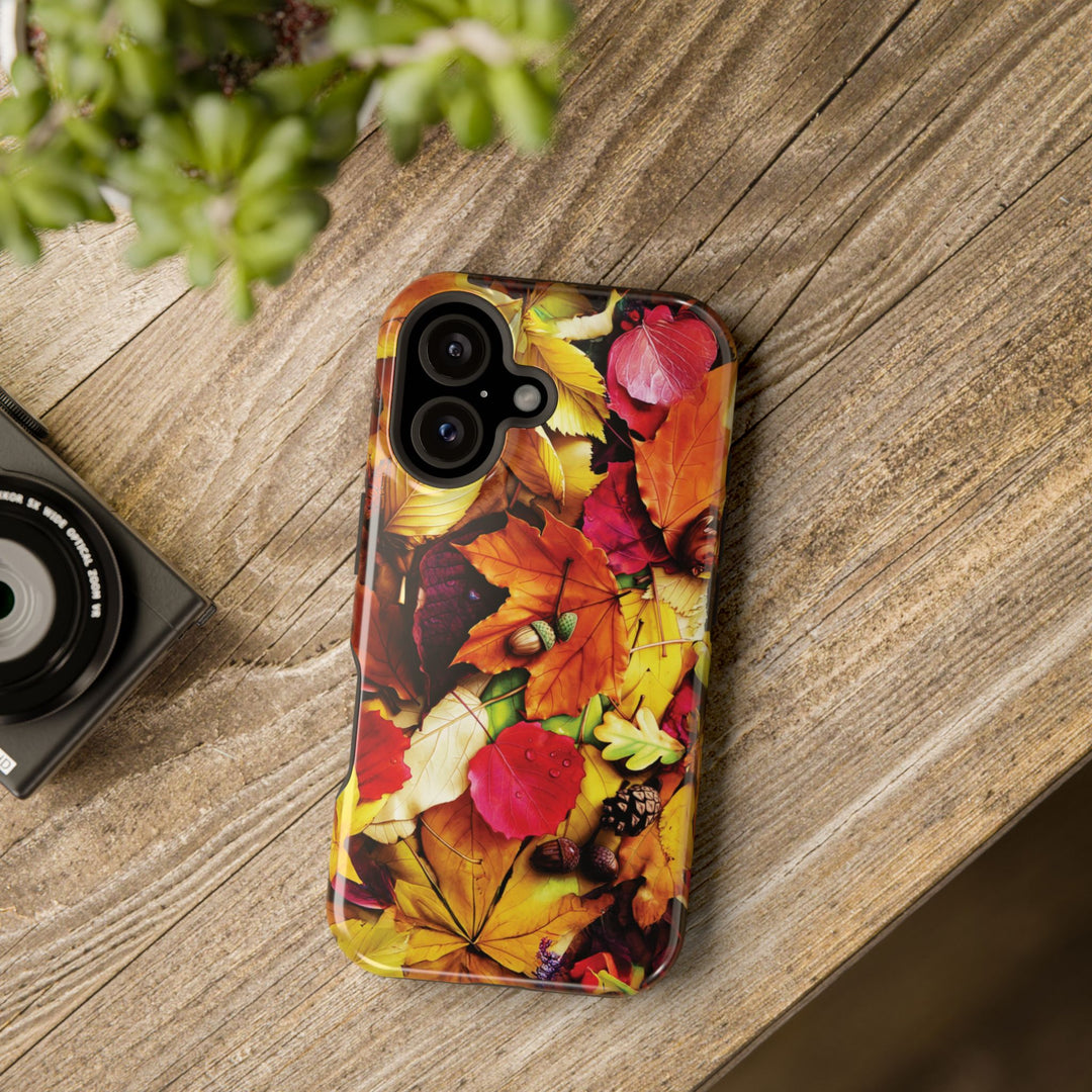 Aesthetic Tough Magsafe Fall Leaves Foliage Phone Case - For iPhone 17 Pro Max iPhone 16 Pro iPhone 15 Iphone 14 Plus 13 Pro 12 11 10 - Studio40ParkLane