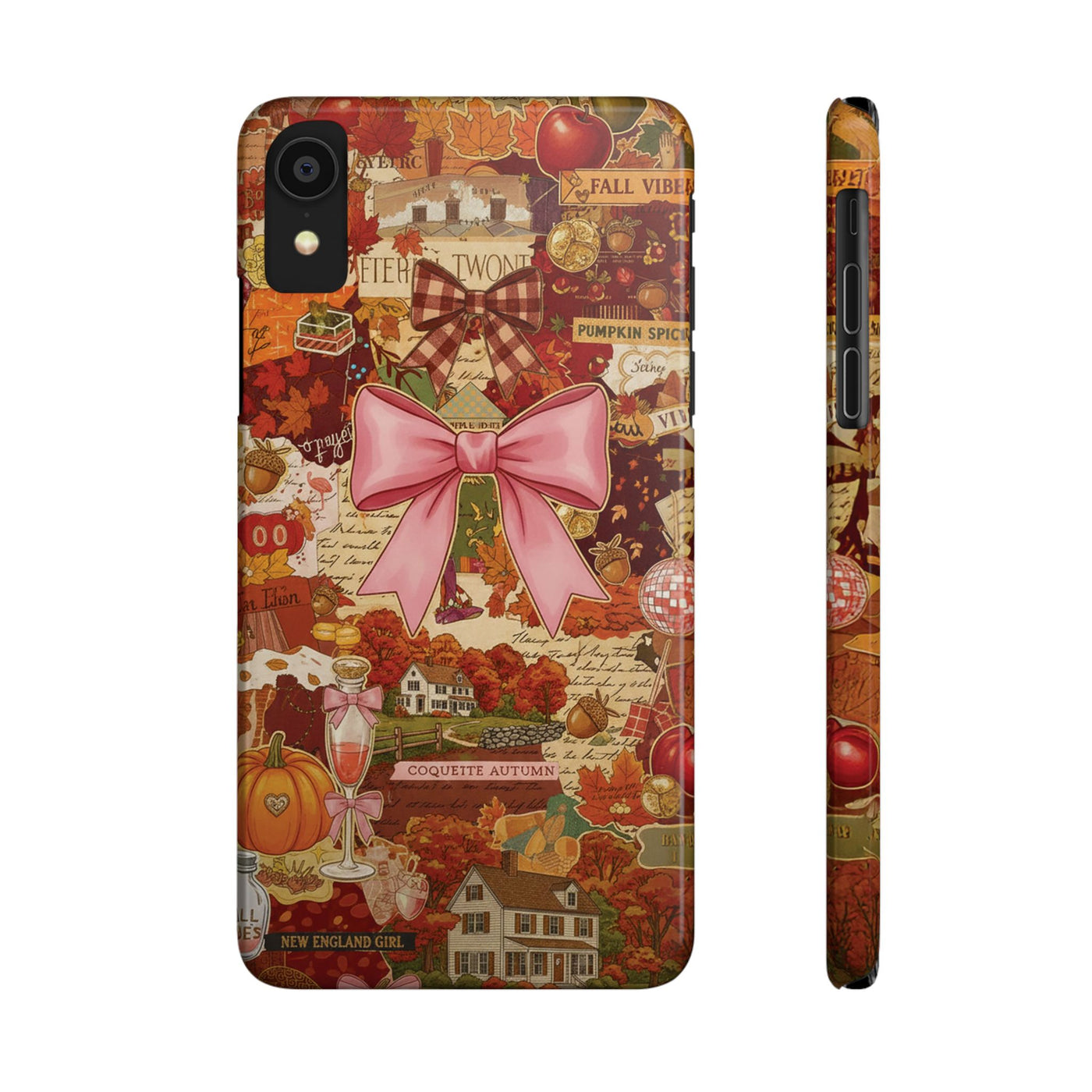 New England fall Coquette Collage Cute Phone Case for Iphone 16 - | iPhone 15 Pro Max Case | iPhone 14 Case Iphone 13 12 11 10 9 8 7 X XS - Studio40ParkLane