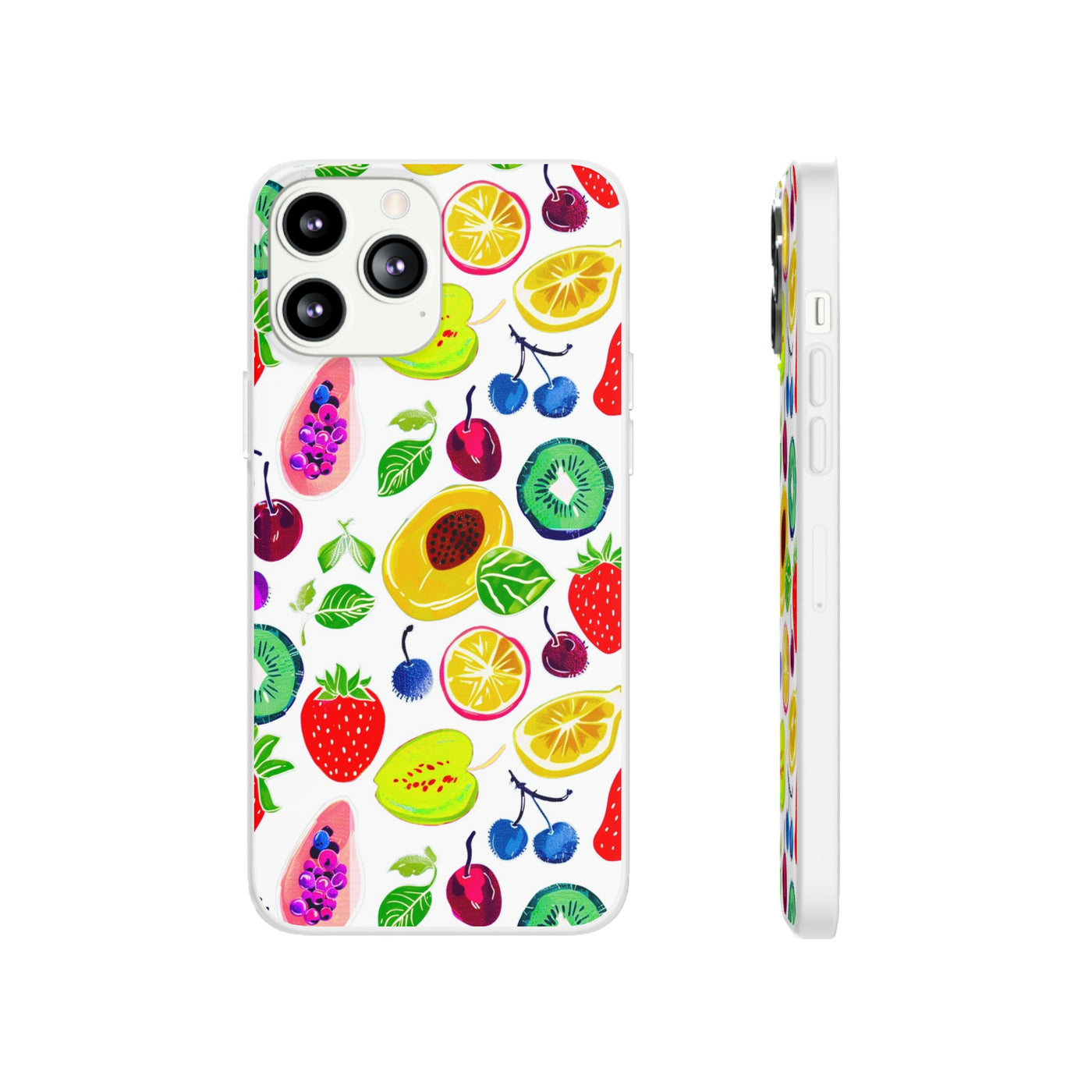 Cute Flexi Phone Cases, Summer Fruit Mix, Compatible with Samsung Galaxy S23, Samsung S22, Samsung S21, Samsung S20, Galaxy S20 Ultra