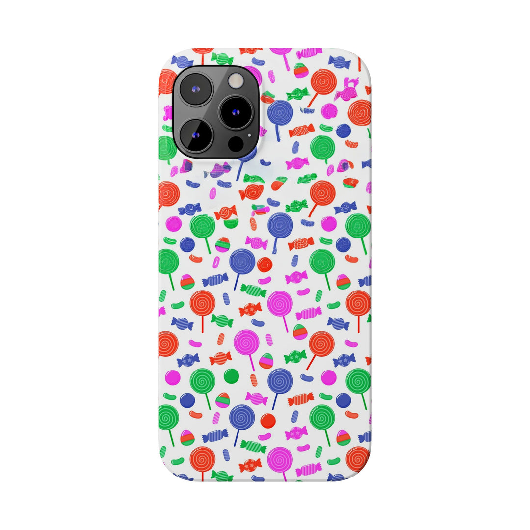 Slim Cute Phone Cases for Iphone - | iPhone 15 Case | iPhone 15 Pro Max Case, Iphone 14 Case, Iphone 14 Pro Max, Iphone 13, Summer Lollipops Red - Studio40ParkLane