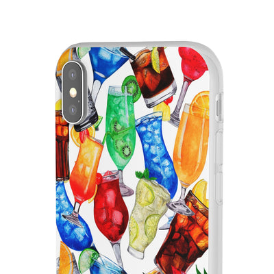 Cute Flexi Phone Cases, For Iphones and Samsung Galaxy Phones, Tropical Summer Fruit Cocktails, Galaxy S23 Phone Case, Samsung S22 Case, Samsung S21, Iphone 15, Iphone 14, Iphone 13