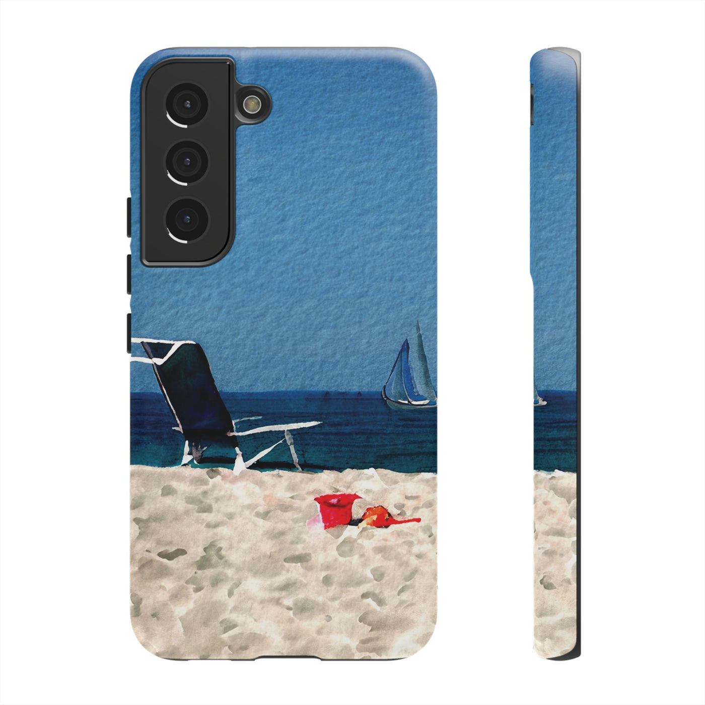 Cute Samsung Case | Cool Iphone Case | Summer Blue Beach Chair, Samsung S24, S23, S22, S21, IPhone 15 Case | Iphone 14 Case, Iphone 13 Case