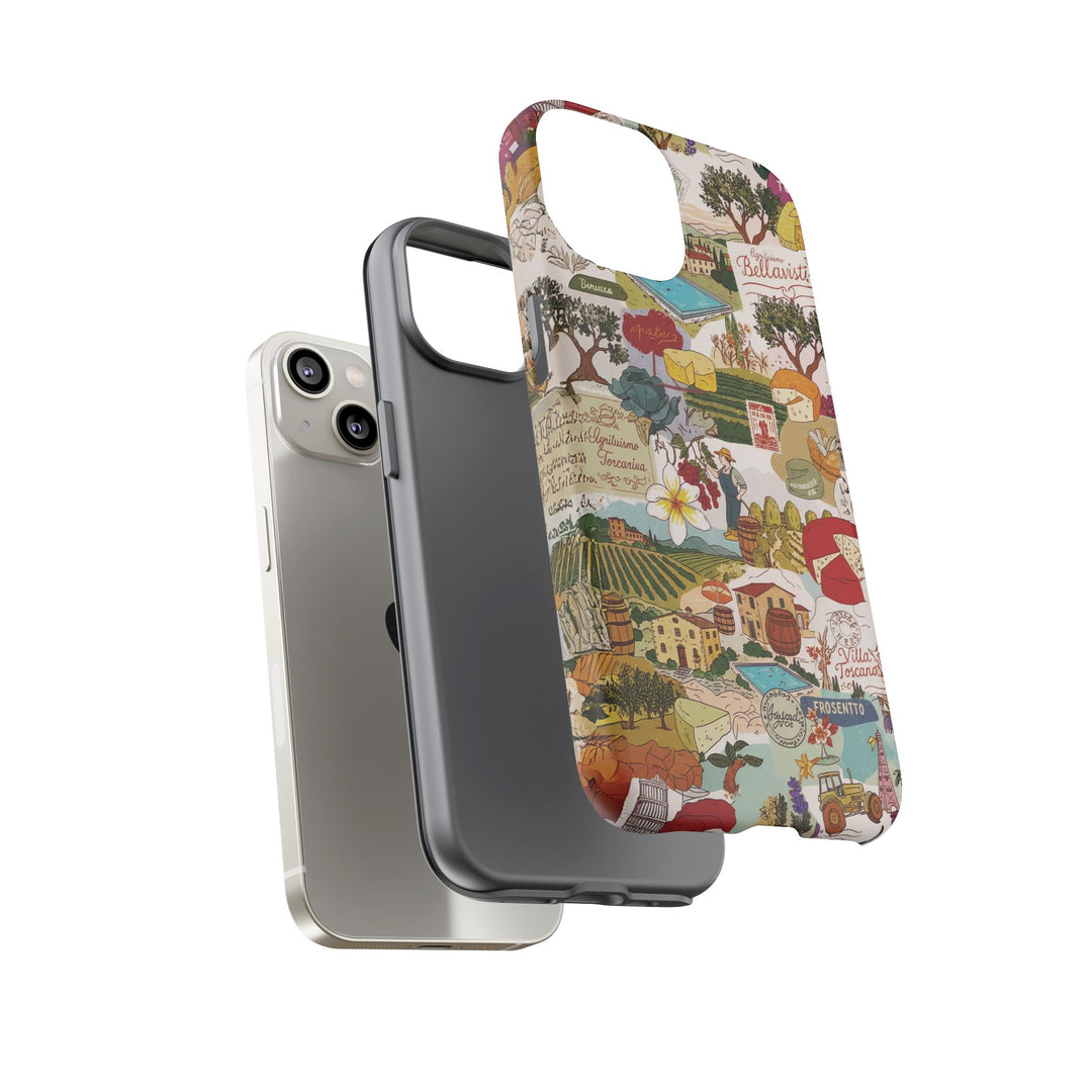 Italy Tuscany Coquette Collage Tough Premium Phone Case - For iPhone 17 Pro Max iPhone 16 Pro iPhone 15 Iphone 14 Plus 13 Pro 12 11 10 XR - Studio40ParkLane