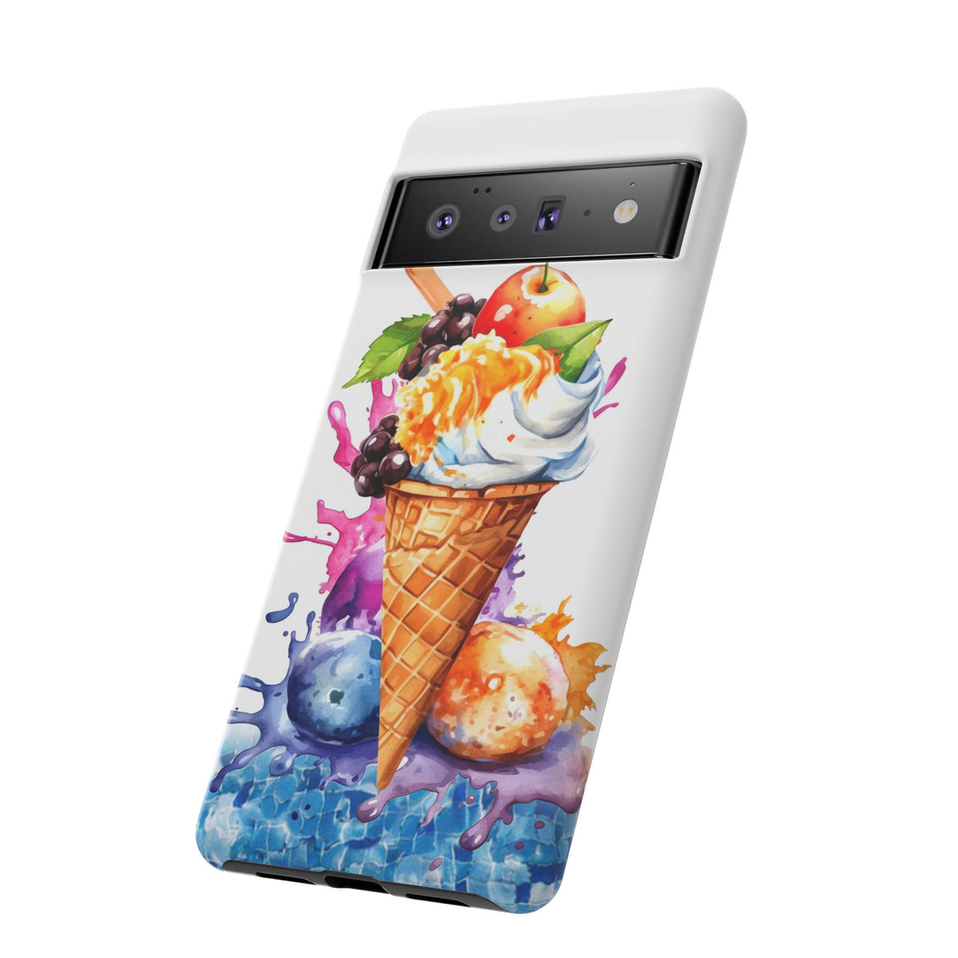 Impact Resistant, Summer Ice Cream Cone, Cute Phone Cases for Samsung S24, S23, S22, S21, IPhone 15 pro Iphone 14 pro Iphone 13 IPhone 12 Iphone 11 - Studio40ParkLane