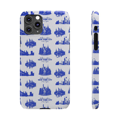 New York Skyline Blue Collage Coquette Gift for Her Cute Phone Cases for Iphone 16 Pro Max | iPhone 15 Case | iPhone 15 Pro Max Case, Iphone 14, Iphone 14 Pro Max, Iphone 13 12 11 8 7