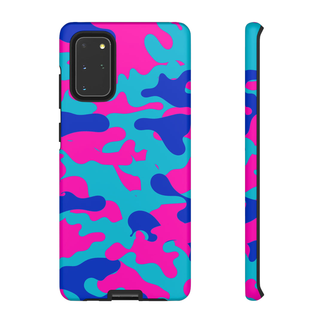 Cute Samsung Phone Case | Aesthetic Samsung Phone Case | Galaxy S23, S22, S21, S20 | Blue Pink Camouflage, Protective Phone Case - Studio40ParkLane