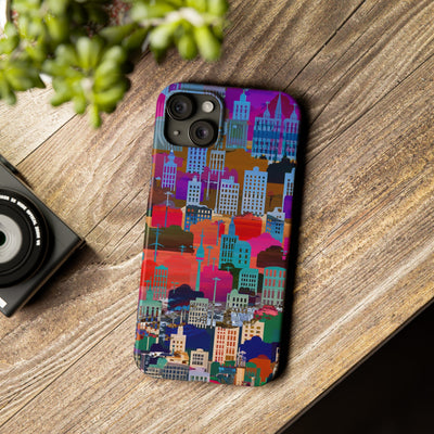 City Skyline Mosaic Slim Cute Phone Cases for Iphone | iPhone 15 Case | iPhone 15 Pro Max Case, Iphone 14, Iphone 14 Pro Max, Iphone 13, 12