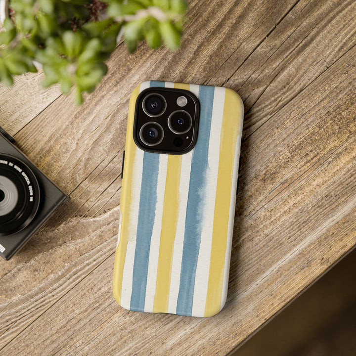 Tough Cute Yellow Stripes Phone Case, for IPhone 17 Pro Max | Iphone 17 Air, Iphone 16, IPhone 15, 14 13 12, Samsung Galaxy S26, S25, S24, S23 - Studio40ParkLane