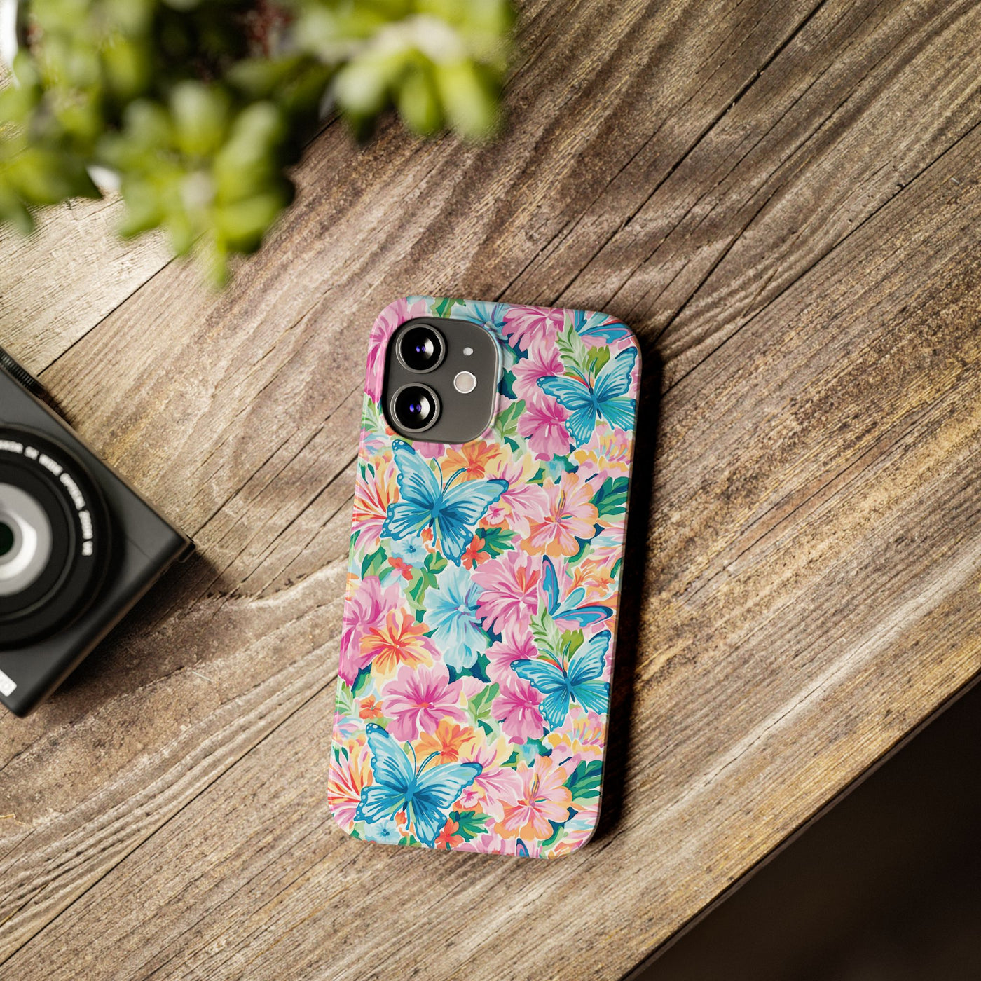 Slim Butterflies Flowers Gift for Her Cute Phone Cases for Iphone 16 Pro Max | iPhone 15 Case | iPhone 15 Pro Max Case, Iphone 14, 13, 12, 11, 10, 8, 7