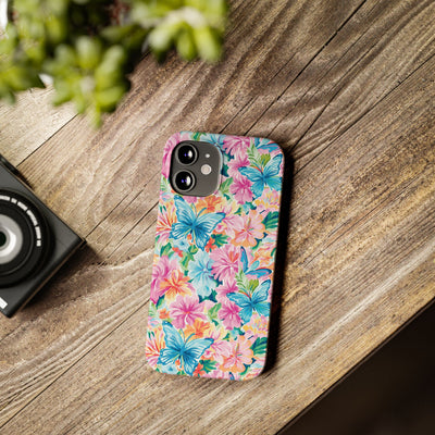 Slim Butterflies Flowers Gift for Her Cute Phone Cases for Iphone 16 Pro Max | iPhone 15 Case | iPhone 15 Pro Max Case, Iphone 14, 13, 12, 11, 10, 8, 7