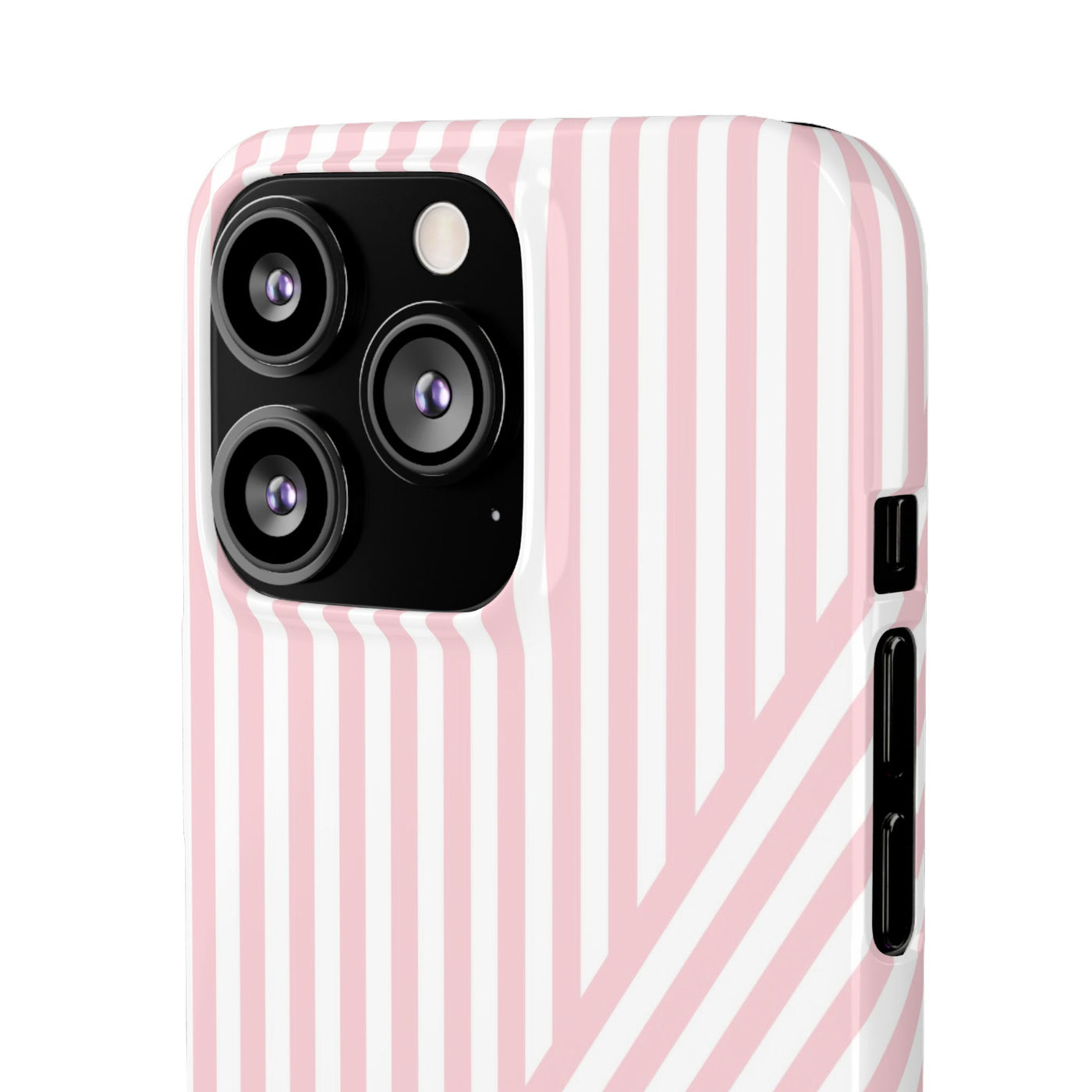 Aesthetic Sweet Pink Stripes Cute Phone Case Sleek Snap - For iPhone 17 Pro Max iPhone 16 Pro iPhone 15 Iphone 14 Plus 13 Pro 12 11 10 Gift