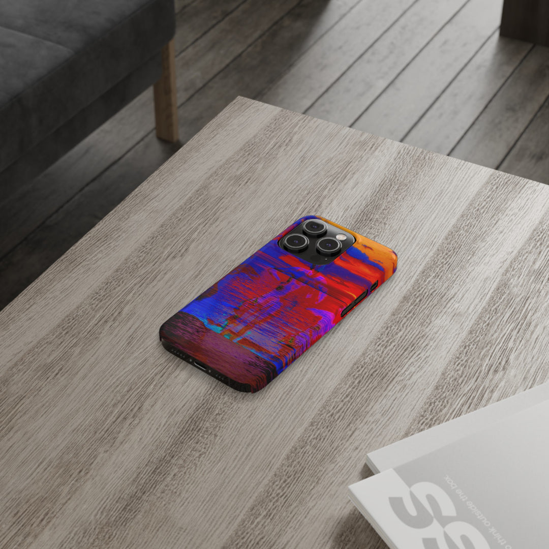 Slim Cute Phone Cases for Iphone | iPhone 15 Case | iPhone 15 Pro Max, Iphone 14 Case, Iphone 14 Pro Max, Iphone 13, Red Blue Sunset - Studio40ParkLane