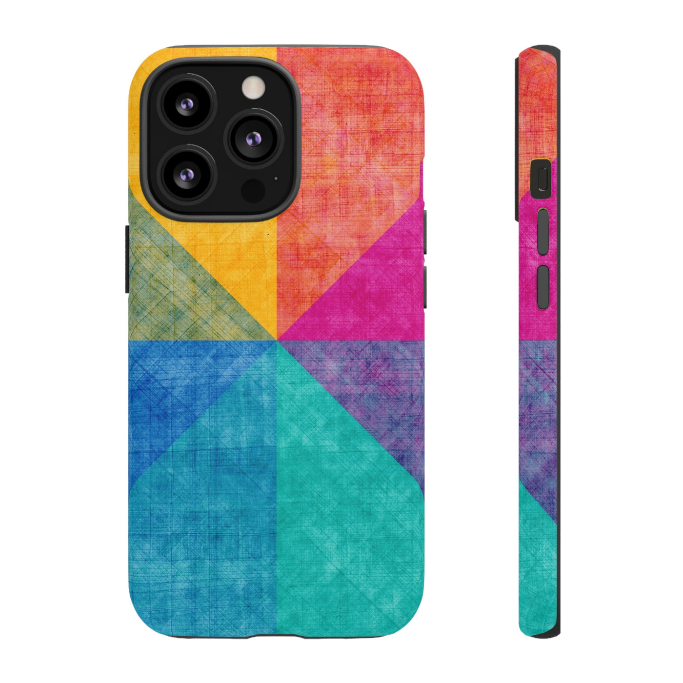 Impact Resistant, Colored Shapes, Cute Phone Cases for Samsung S24, S23, S22, S21, IPhone 15 pro Iphone 14 pro Iphone 13 IPhone 12 Iphone 11