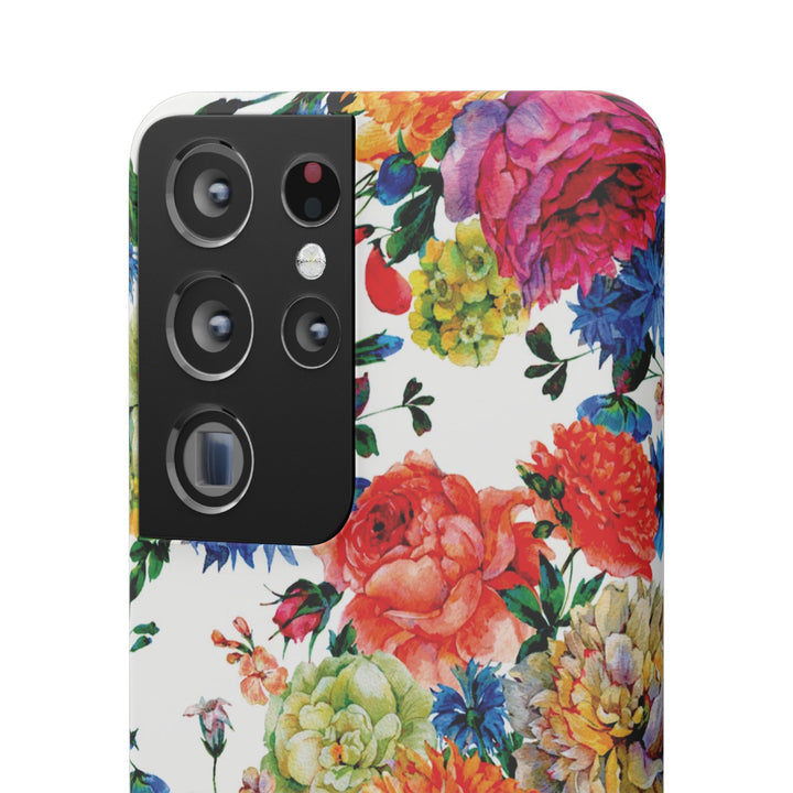 Sleek Snap Colorful Flowers Cute Phone Case for iPhone 16 15 14 13 12 11 X Xs Max Xr Pro Plus Samsung Galaxy S24 S23 S22 S21 S20 Note Ultra