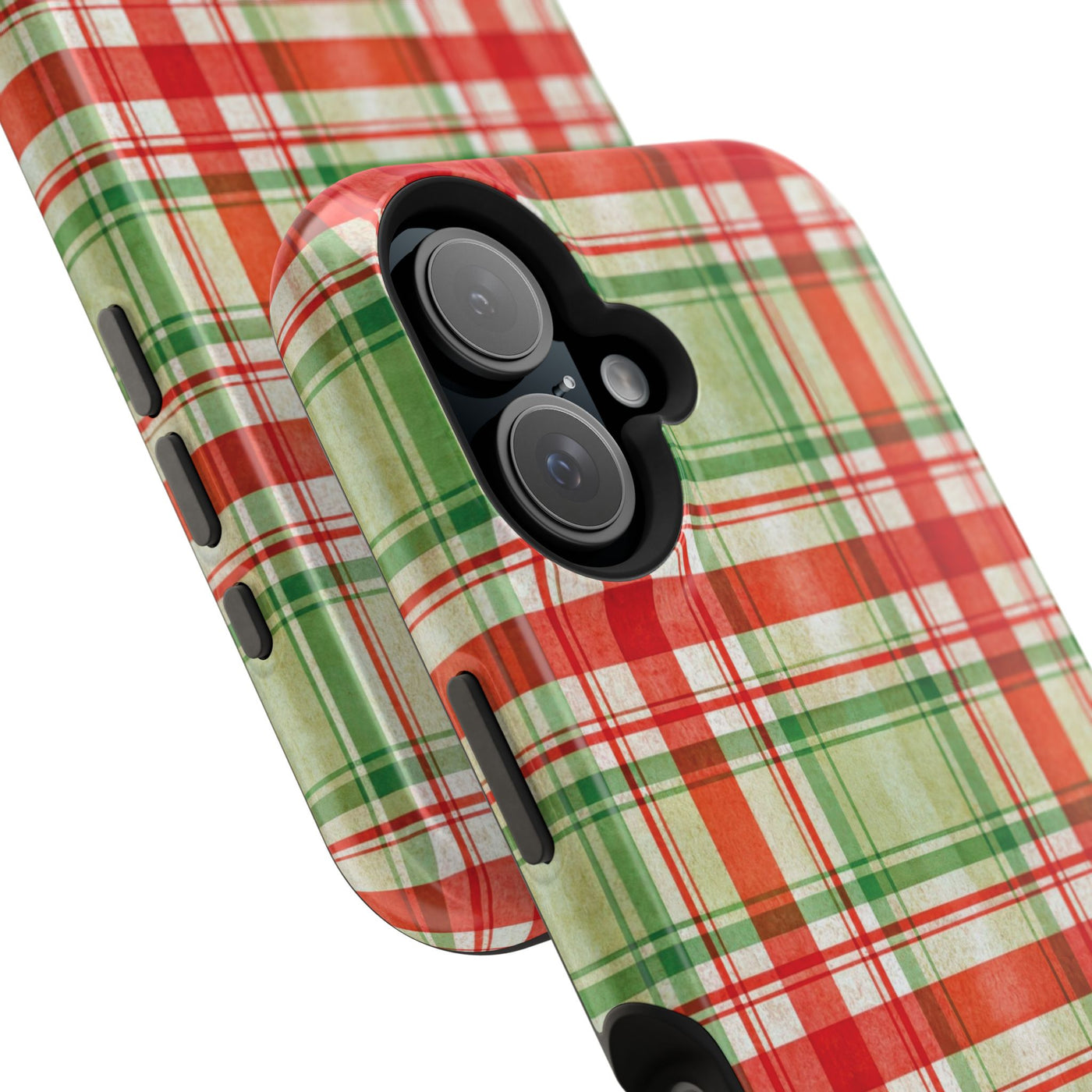 Aesthetic Tough Magsafe Red Green Checkered Phone Case - For iPhone 17 Pro Max iPhone 16 Pro iPhone 15 Iphone 14 Plus 13 Pro 12 11 10 - Studio40ParkLane