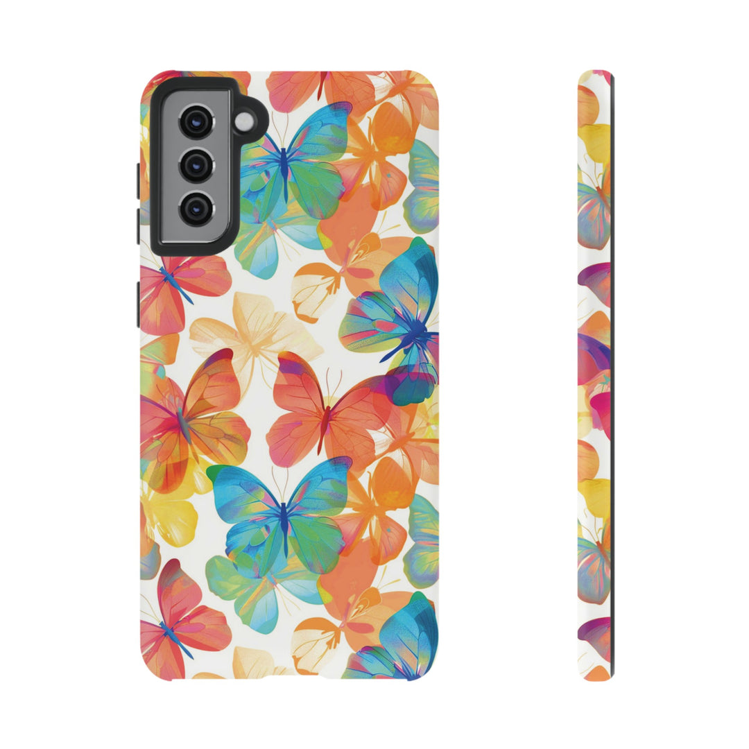 Cute Samsung Case | Cool Iphone Case | Summer Bright Butterflies, Samsung S24, S23, S22, S21, IPhone 15 Case | Iphone 14 Case, Iphone 13 Case - Studio40ParkLane
