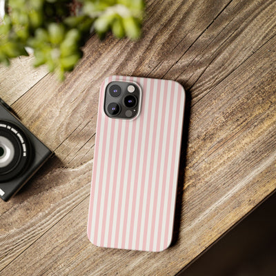 Slim Sweet Pink Striped Cute Phone Case for Iphone 16 - | iPhone 15 Pro Max Case | iPhone 14 Case Iphone 13 12 11 10 9 8 7 X XS Gift for Her