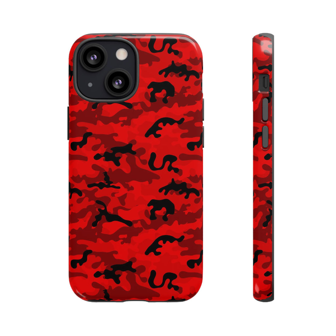 Impact Resistant, Red Camo Camouflage, Cute Phone Cases for Samsung S24, S23, S22, S21, IPhone 15 pro Iphone 14 pro Iphone 13 IPhone 12 Iphone 11 - Studio40ParkLane