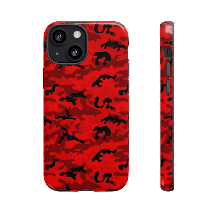 Impact Resistant, Red Camo Camouflage, Cute Phone Cases for Samsung S24, S23, S22, S21, IPhone 15 pro Iphone 14 pro Iphone 13 IPhone 12 Iphone 11 - Studio40ParkLane