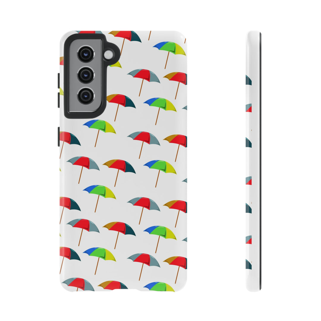Cute Samsung Phone Case | Aesthetic Samsung Phone Case | Galaxy S23, S22, S21, S20 | Colorful Beach Parasols, Protective Phone Case - Studio40ParkLane
