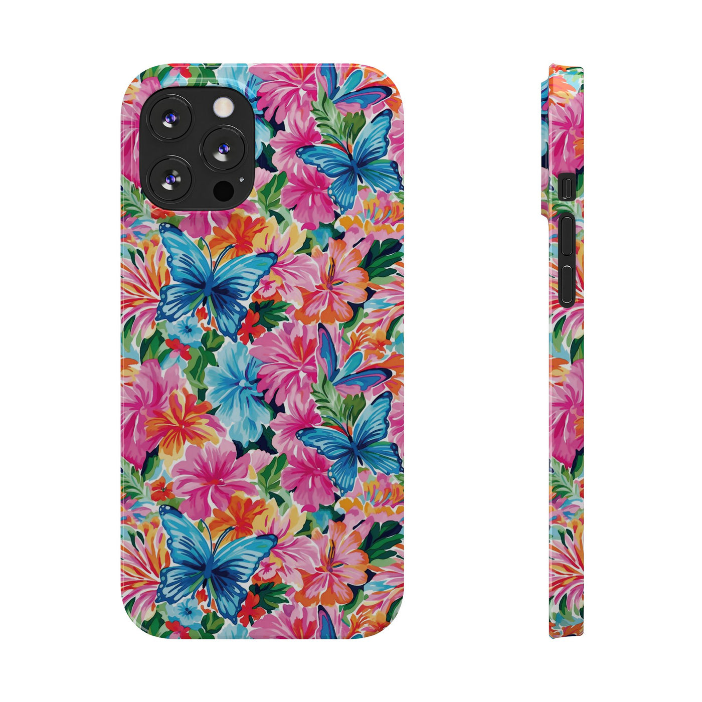 Slim Butterflies Flowers Gift for Her Cute Phone Cases for Iphone 16 Pro Max | iPhone 15 Case | iPhone 15 Pro Max Case, Iphone 14, 13, 12, 11, 10, 8, 7 - Studio40ParkLane