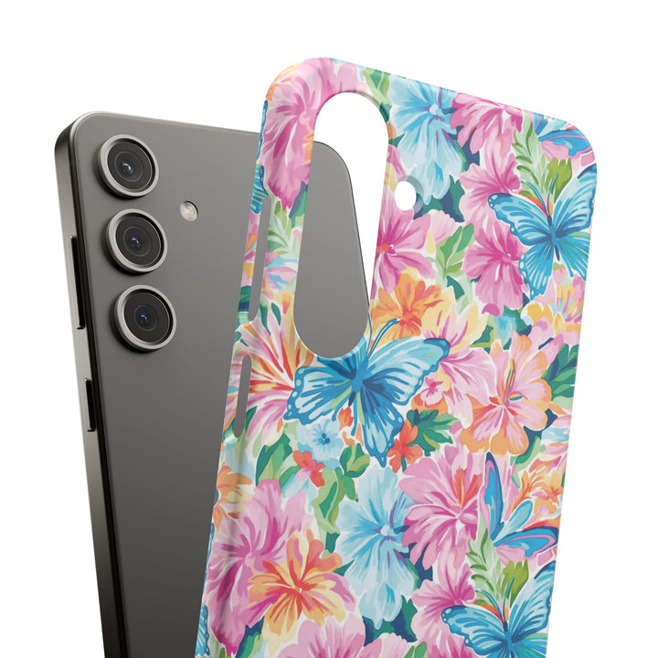 Sleek Snap Butterflies Flowers Cute Phone Case for iPhone 16 15 14 13 12 11 X Xs Max Xr Pro Plus Samsung Galaxy S24 S23 S22 S21 S20 Ultra