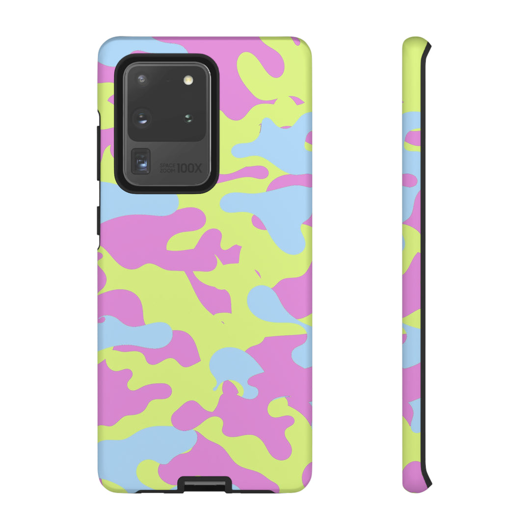 Cute Phone Case | Aesthetic Phone Cases| for Galaxy S23, S22, S21, S20 | Blue Pink Camouflage, Protective Phone Case - Studio40ParkLane