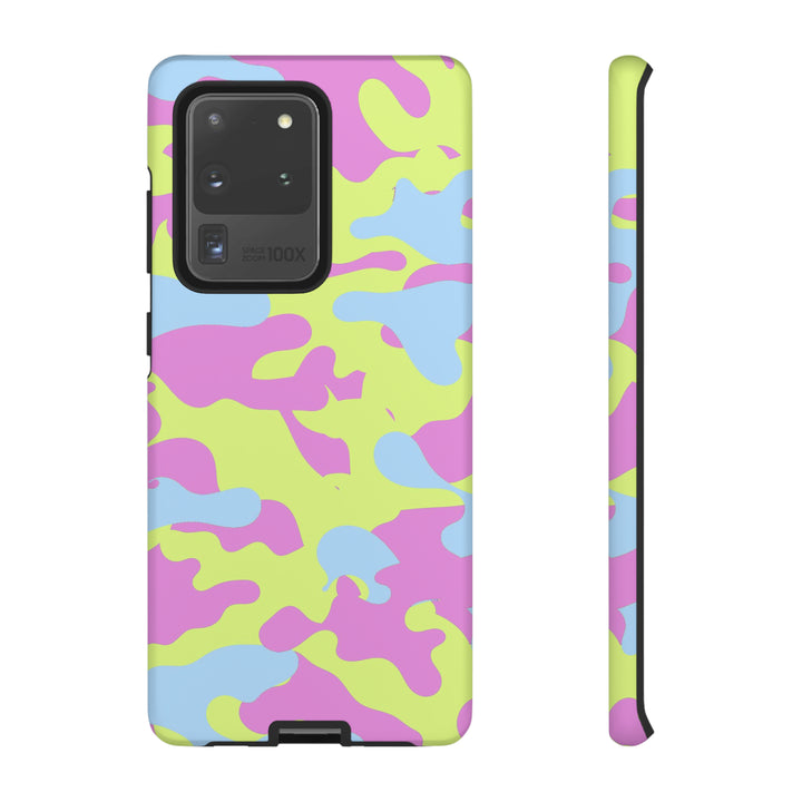 Cute Phone Case | Aesthetic Phone Cases| for Galaxy S23, S22, S21, S20 | Blue Pink Camouflage, Protective Phone Case - Studio40ParkLane