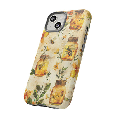 Impact Resistant, Honey Bees, Cute Phone Cases for Samsung S24, S23, S22, S21, IPhone 15 pro Iphone 14 pro Iphone 13 IPhone 12 Iphone 11