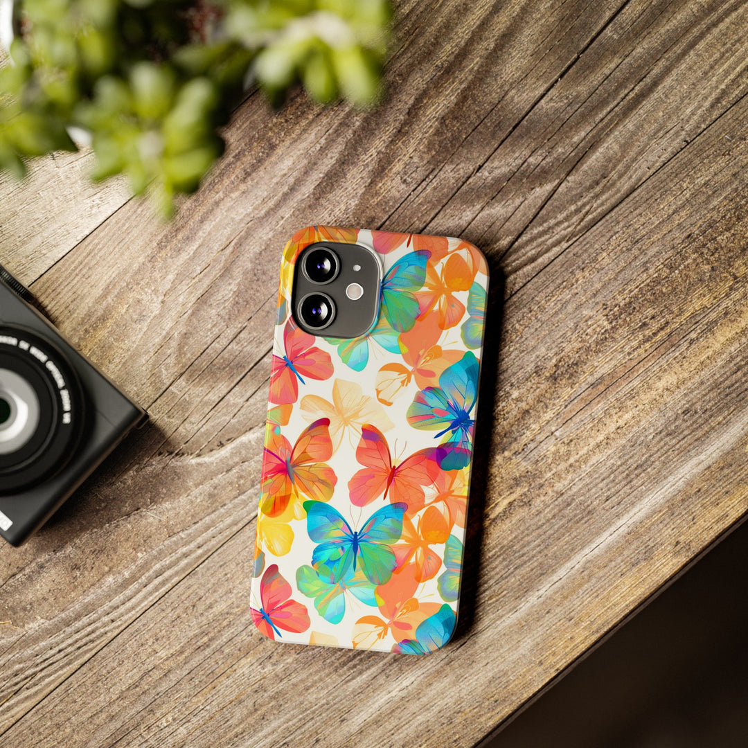 Slim Cute Phone Cases for Iphone - | iPhone 15 Case | iPhone 15 Pro Max Case, Iphone 14 Case, Iphone 14 Pro Max, Iphone 13, Summer Bright Butterflies - Studio40ParkLane