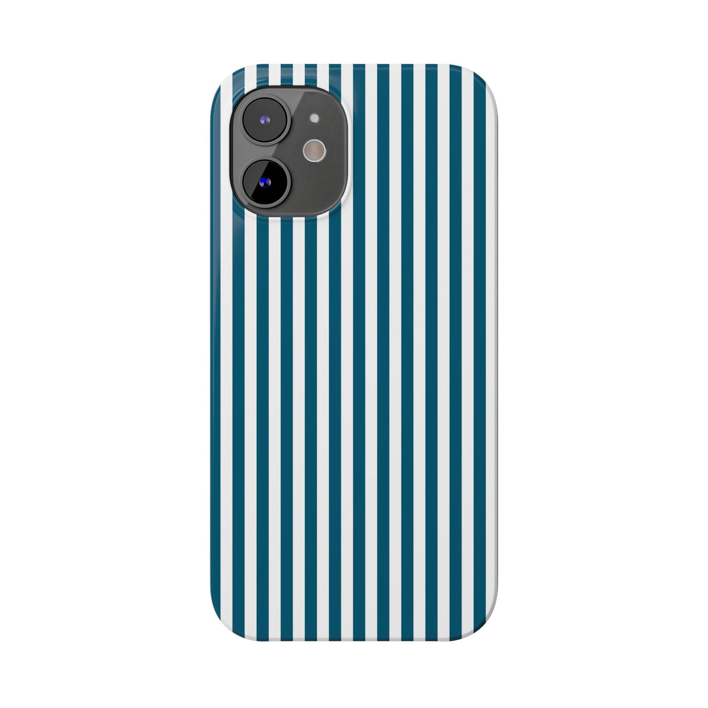 Slim Teal Blue Striped Cute Phone Case for Iphone 16 - | iPhone 15 Pro Max Case | iPhone 14 Case Iphone 13 12 11 10 9 8 7 X XS Gift for Her - Studio40ParkLane