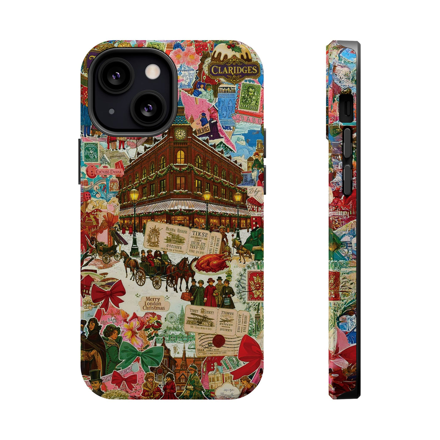 Aesthetic Tough Magsafe London Coquette Collage Phone Case - For iPhone 17 Pro Max iPhone 16 Pro iPhone 15 Iphone 14 Plus 13 Pro 12 11 10 - Studio40ParkLane