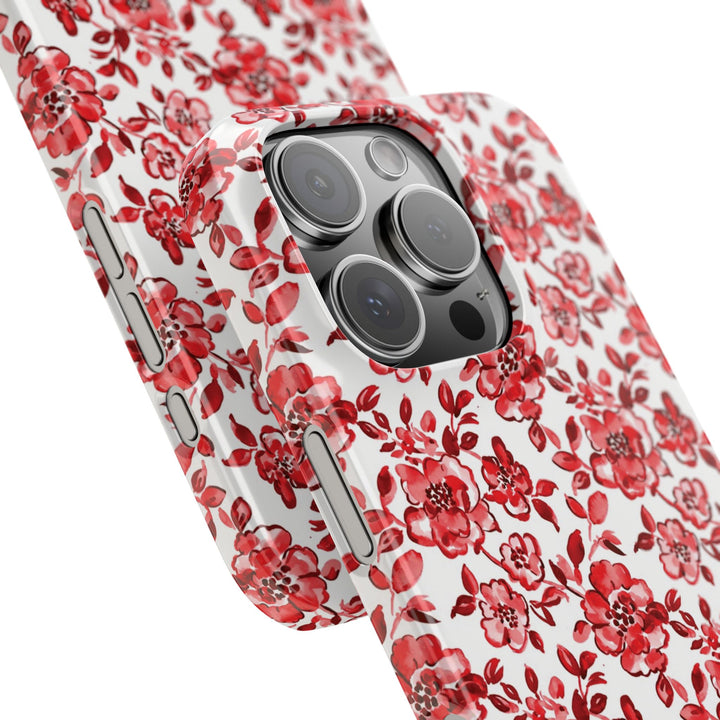 Slim Red Chinoiserie Gift for Her Cute Phone Cases for Iphone 16 Pro Max | iPhone 15 Case | iPhone 15 Pro Max Case, Iphone 14, Iphone 14 Pro Max, Iphone 13 12 11 8 7 - Studio40ParkLane