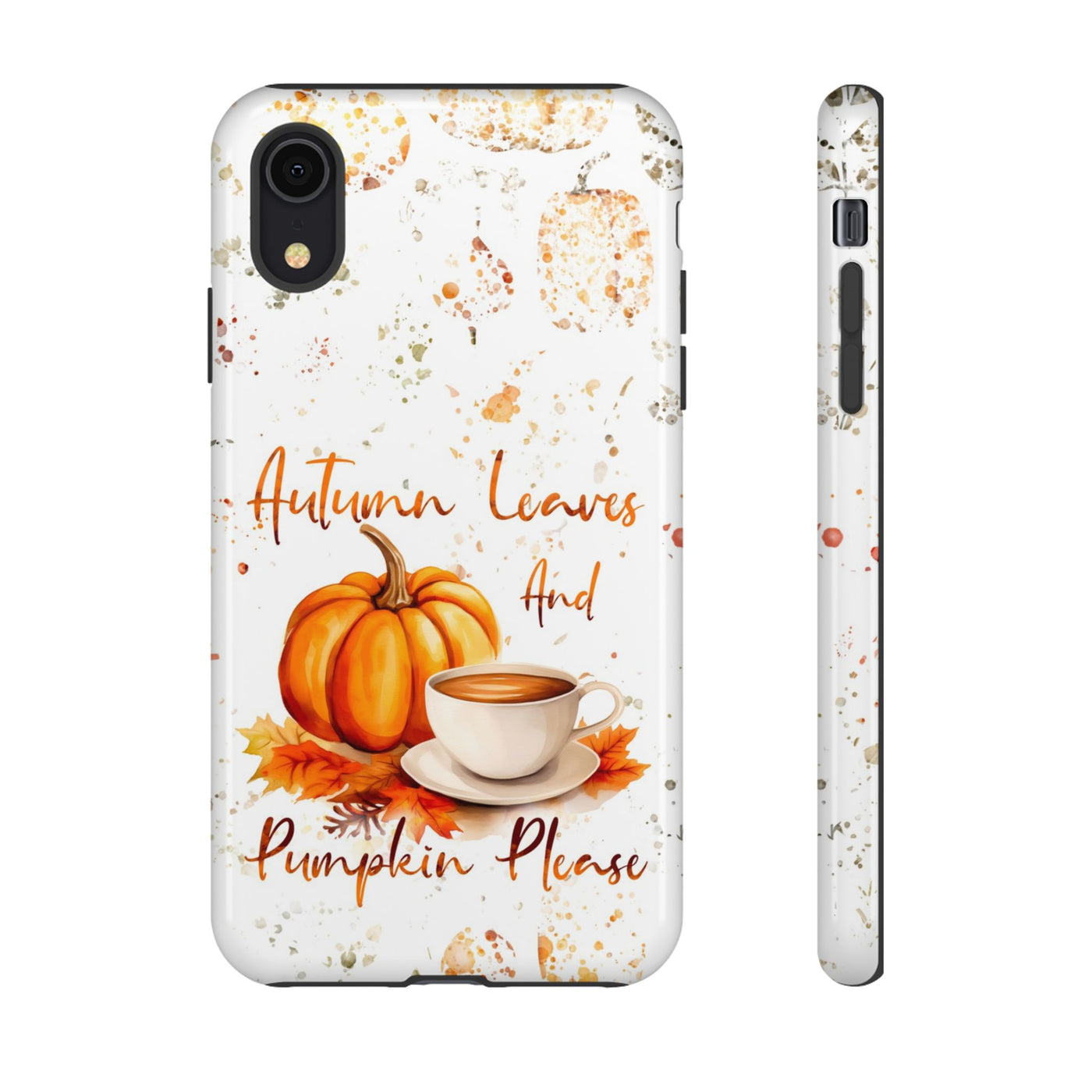 Impact Resistant, Fall Leaves Pumpkin Pie, Cute Phone Cases for Samsung S24, S23, S22, S21, IPhone 15 pro Iphone 14 pro Iphone 13 IPhone 12 Iphone 11