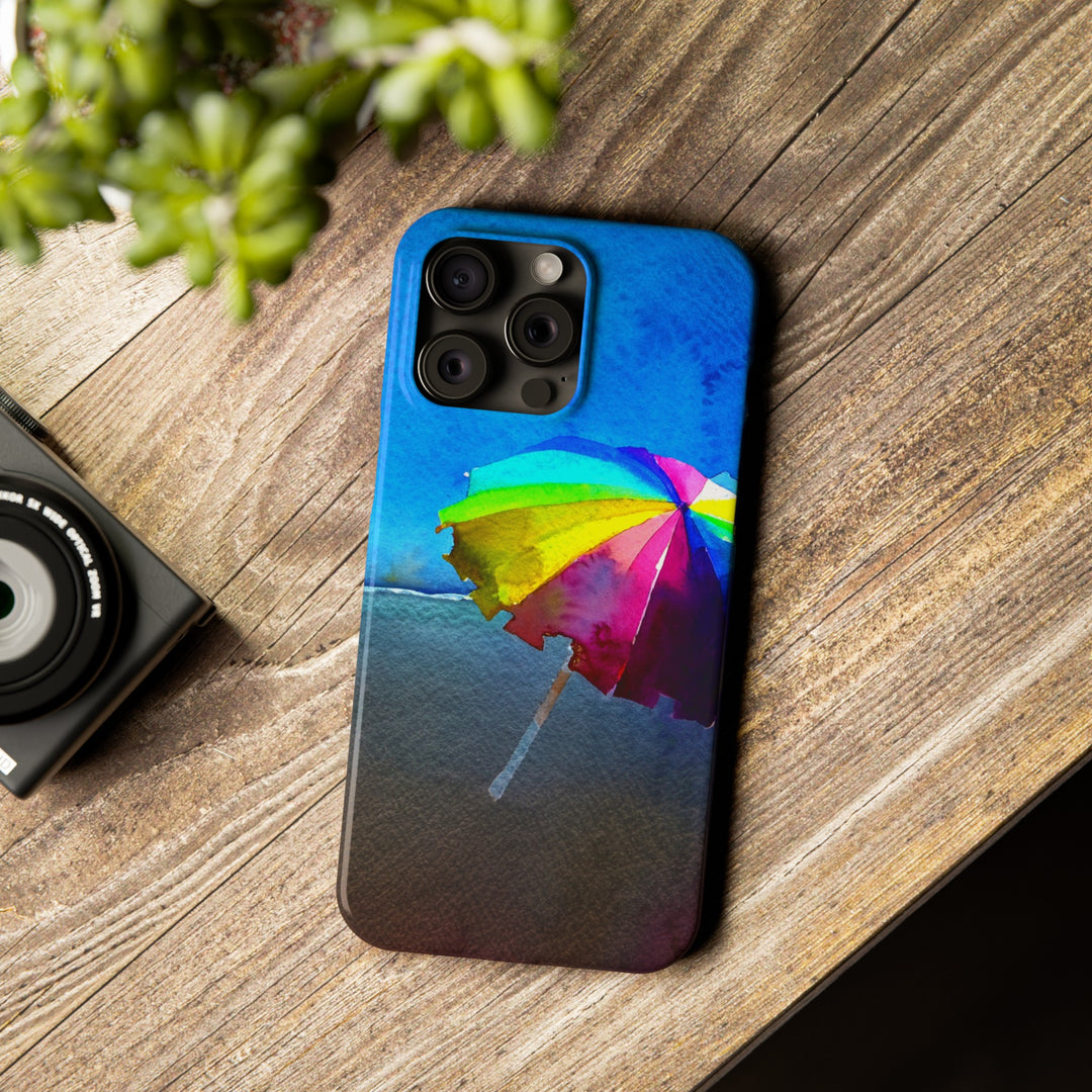 Slim Cute Phone Cases for Iphone - | iPhone 15 Case | iPhone 15 Pro Max Case, Iphone 14 Case, Iphone 14 Pro Max, Iphone 13, Summer Beach Umbrella - Studio40ParkLane