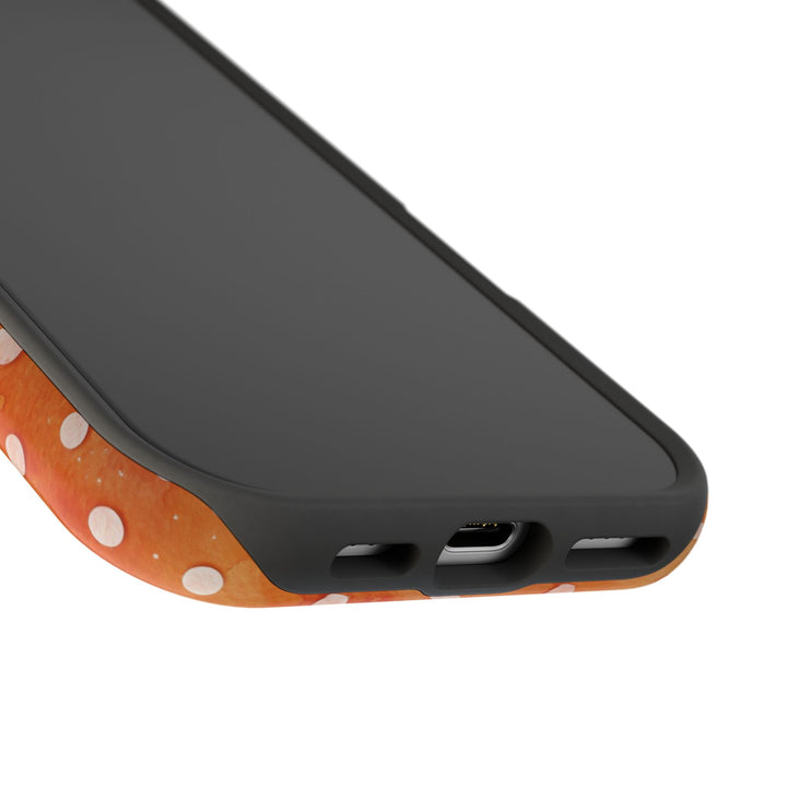 Aesthetic Tough Magsafe Orange Polka Dots Phone Case - For iPhone 17 Pro Max iPhone 16 Pro iPhone 15 Iphone 14 Plus 13 Pro 12 11 10 XR - Studio40ParkLane