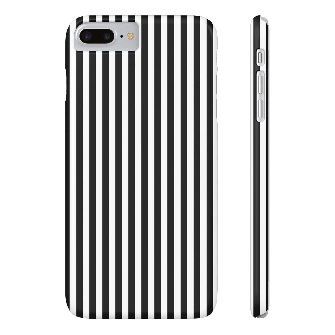 Slim Black White Striped Cute Phone Case for Iphone 16 - | iPhone 15 Pro Max Case | iPhone 14 Case Iphone 13 12 11 10 9 8 7 Gift for Her - Studio40ParkLane