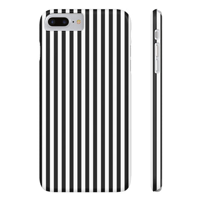 Slim Black White Striped Cute Phone Case for Iphone 16 - | iPhone 15 Pro Max Case | iPhone 14 Case Iphone 13 12 11 10 9 8 7 Gift for Her - Studio40ParkLane