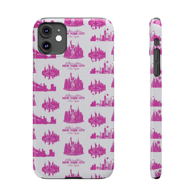 New York Skyline Pink Collage Coquette Gift for Her Cute Phone Cases for Iphone 16 Pro Max | iPhone 15 Case | iPhone 15 Pro Max Case, Iphone 14, Iphone 14 Pro Max, Iphone 13 12 11 8 7