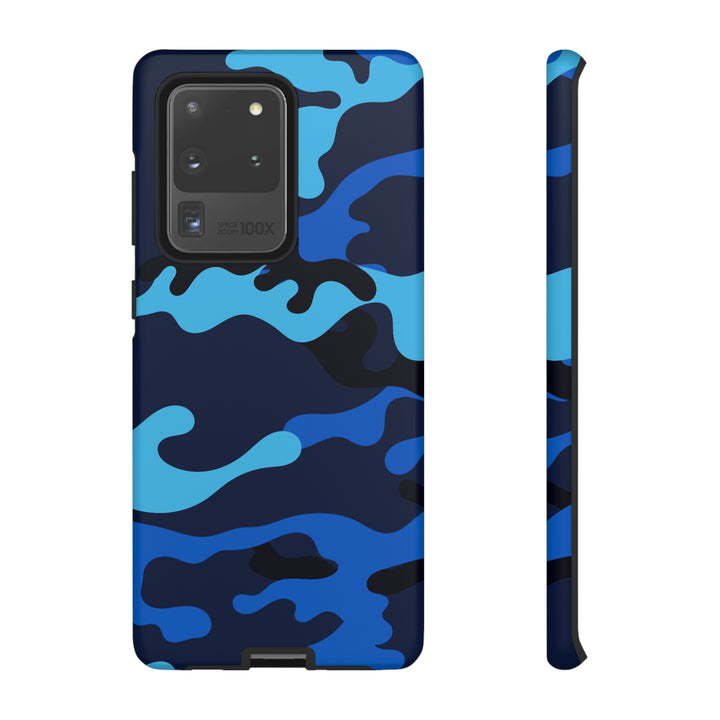 Cute Samsung Phone Case | Aesthetic Samsung Phone Case | Galaxy S23, S22, S21, S20 | Blue Camouflage, Protective Phone Case - Studio40ParkLane