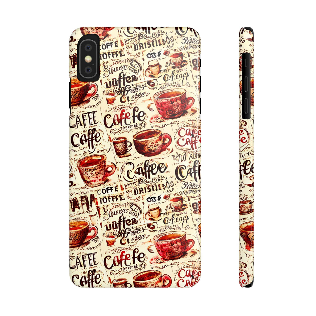 Slim Cute Phone Cases for Iphone - | iPhone 15 Case | iPhone 15 Pro Max Case, Iphone 14 Case, Iphone 14 Pro Max, Iphone 13, Paris Coffee Cup - Studio40ParkLane